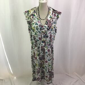 A.n.a floral paisley dress artist floral white 8